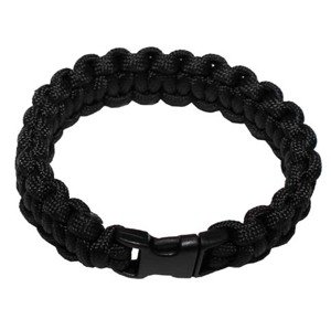 Náramok Paracord čierny 1,9cm L