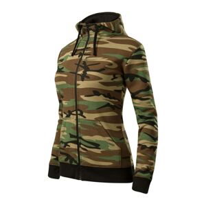 Mikina Camo Zipper dámska woodland L