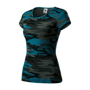 Tričko dámske camouflage petrol XL