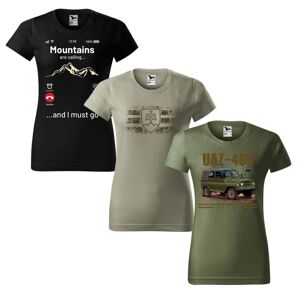 Tričko dámske 3x akciový set - SVK znak + hory volajú+ uaz