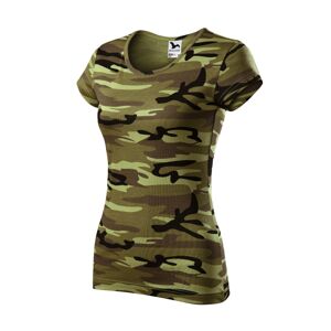 Tričko dámske camouflage green XL