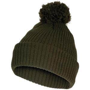 Čiapka s brmbolcom pletená Bobble Hat olive drab