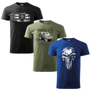 Tričko 3x akciový set - Skull + V3S + SVK znak S