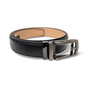 Kožený opasok Elegon s automatickou prackou čierny 89-111cm