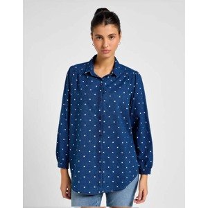 Lee SHIRRED BLOUSE DOTTED INDIGO  DOTTED INDIGO