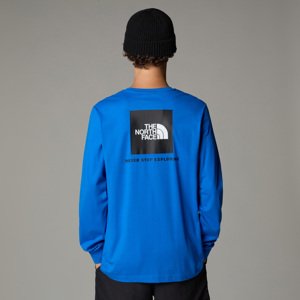 The North Face PÁNSKE TRIČKO REDBOX S DLHÝM RUKÁVOM  HEROBLUE/TNFBLK - modrá/černá