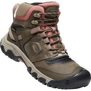 Keen RIDGE FLEX MID WP WOMEN Timberwolf / brick dust Veľkosť: 40 dámske topánky