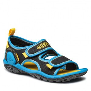Keen KNOTCH CREEK OT Y black/vivid blue Veľkosť: 38 detské sandále