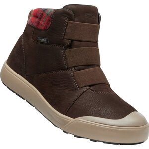Keen ELLE WINTER MID WP WOMEN káva bean/red plaid Veľkosť: 37,5 topánky