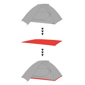 Hannah GROUNDSHEET 2 graphite II Veľkosť: UNI podlaha