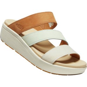 Keen ELLECITY SLIDE WOMEN natural leather/clearly aqua Veľkosť: 36 papuče