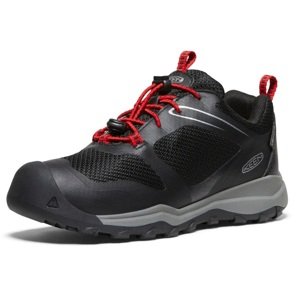 Keen WANDURO LOW WP YOUTH black/ribbon red Veľkosť: 32/33- detské topánky
