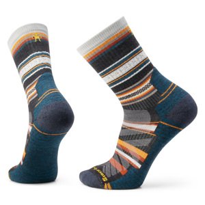 Smartwool HIKE LIGHT CUSHION PANORAMA CREW charcoal Veľkosť: L ponožky