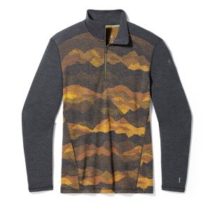 Smartwool CLASSIC THERMAL MERINO BL 1/4 ZIP B charcoal mtn scape Veľkosť: -L spodná bielizeň