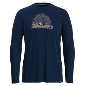 Smartwool NEVER SUMMER MOUNTAINS GRAPHIC LS TEE deep navy Veľkosť: S tričko