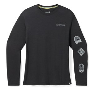 Smartwool OUTDOOR PATCH GRAPHIC LONG SLEEVE TEE black Veľkosť: M tričko