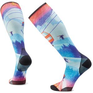Smartwool SKI ZERO CUSHION SKI DAY PRINT OTC lagúna blue Veľkosť: M ponožky