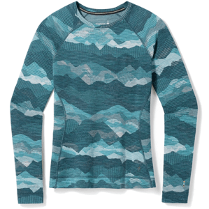 Smartwool W CLASSIC THERMAL MERINO BL CREW BOXED twilight blue mtn scape Veľkosť: XL spodná bielizeň