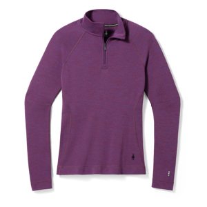 Smartwool W CLASSIC THERMAL MERINO BL 1/4 ZIP B purple iris heather Veľkosť: L spodná bielizeň