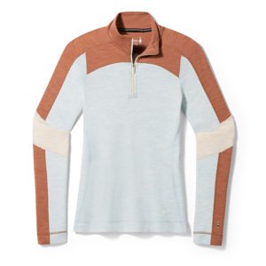 Smartwool W CLASSIC THRMLRN BL COLORBL 1/4 ZIP B winter sky heather Veľkosť: M spodná bielizeň