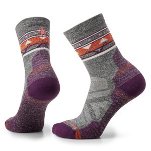 Smartwool W HIKE LC ZIG ZAG VALLEY MID CREW ash-charcoal Veľkosť: L dámske ponožky