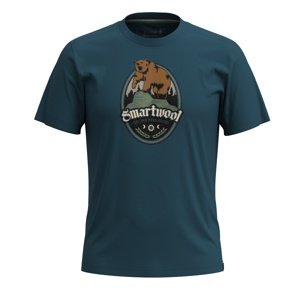 Smartwool BEAR LABEL GRAPHIC SS TEE SLIM FIT twilight blue Veľkosť: L tričko