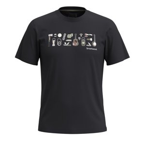 Smartwool GONE CAMPING GRAPHIC SS TEE SLIM FIT black Veľkosť: S tričko