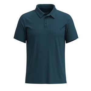 Smartwool M SHORT SLEEVE POLO-MERINO/CTTN twilight blue Veľkosť: M pánske tričko