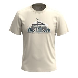 Smartwool RIVER VAN GRAPHIC SS TEE SLIM FIT almond Veľkosť: XL tričko