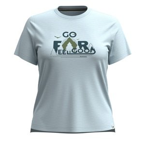 Smartwool W GO FAR FEEL GOOD GRAPHIC SHORT SLEEVE winter sky heather Veľkosť: L dámske tričko