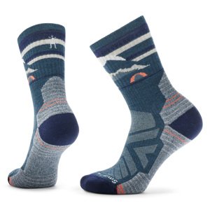 Smartwool W HIKE LIGHT CUSHION MOUNTAIN MOON CREW twilight blue Veľkosť: M dámske ponožky