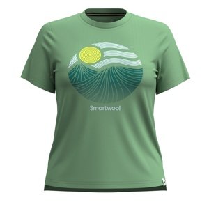 Smartwool W HORIZON VIEW GRAPHIC SHORT SLEEVE honey dew Veľkosť: XS dámske tričko