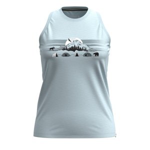 Smartwool W MOUNTAIN MOONLIGHT GRAPHIC TANK winter sky heather Veľkosť: L dámske tričko