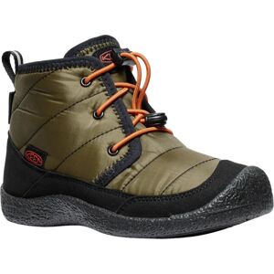 Keen HOWSER II CHUKKA WP CHILDREN dark olive/gold flame Veľkosť: 30 detské topánky