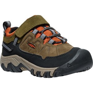Keen TARGHEE IV LOW WP CHILDREN dark olive/gold flame Veľkosť: 27/28 detské topánky
