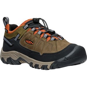 Keen TARGHEE IV LOW WP YOUTH dark olive/gold flame Veľkosť: 34- detské topánky