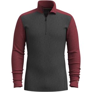Smartwool M CLASSIC THERMAL MERINO BL 1/4 ZIP B charcoal-currant Veľkosť: M pánske tričko