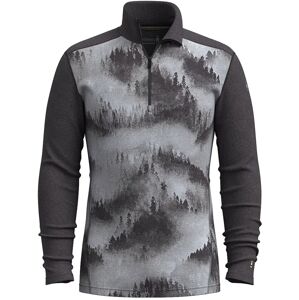 Smartwool M CLASSIC THERMAL MERINO BL 1/4 ZIP B charcoal foggy pines Veľkosť: L pánske tričko