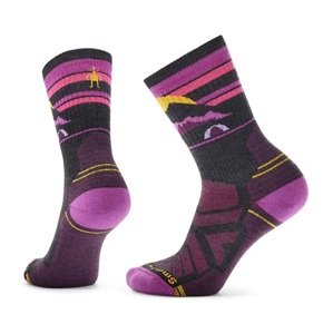 Smartwool W HIKE LIGHT CUSHION MOUNTAIN MOON CREW charcoal Veľkosť: M dámske ponožky