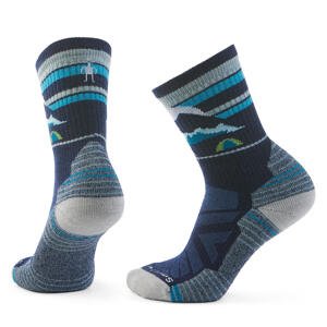 Smartwool W HIKE LIGHT CUSHION MOUNTAIN MOON CR SC deep navy Veľkosť: S ponožky