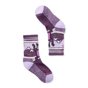 Smartwool K HIKE LIGHT CUSHION HIKING BEAR CREW SC purple iris Veľkosť: L ponožky