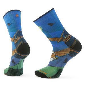 Smartwool HIKE TARGETED CUSHION EAGLE PRINT CRW SC lagúna blue Veľkosť: M ponožky