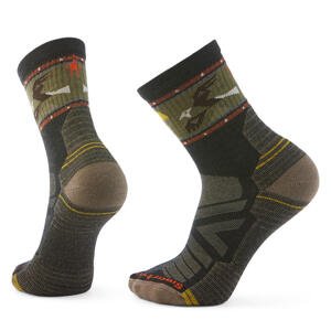 Smartwool HIKE LIGHT CUSHION SOARING PRNT MD CR SC charcoal Veľkosť: L 197642691380 ponožky