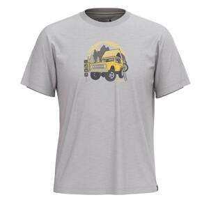 Smartwool LONG WEEKEND SHORT SLEEVE GRAPHIC TEE light gray heather Veľkosť: XL tričko