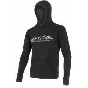SENSOR MERINO UPPER HORY pánska mikina klokanka čierna Veľkosť: XXXL