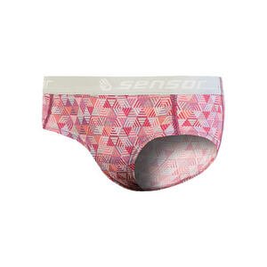 SENSOR MERINO IMPRESS dámske nohavičky lilla / pattern Veľkosť: S-