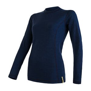 SENSOR MERINO DF dámske tričko dl. rukáv deep blue Veľkosť: L--