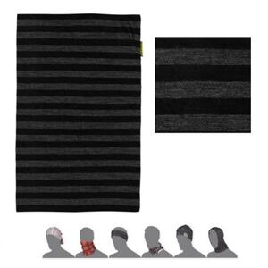 SENSOR Tube merino wool šatku multifunkčný čierna / tm. šedá pruhy Veľkosť: UNI