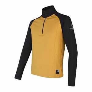 SENSOR COOLMAX THERMO pánska mikina zips mustard/čierna Veľkosť: XXXL