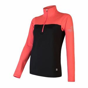 SENSOR COOLMAX THERMO dámska mikina zips čierna / koral Veľkosť: L-